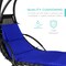 Best Choice Products Hanging Curved Chaise Lounge Chair Swing for Backyard, Patio w/ Pillow, Shade, Stand